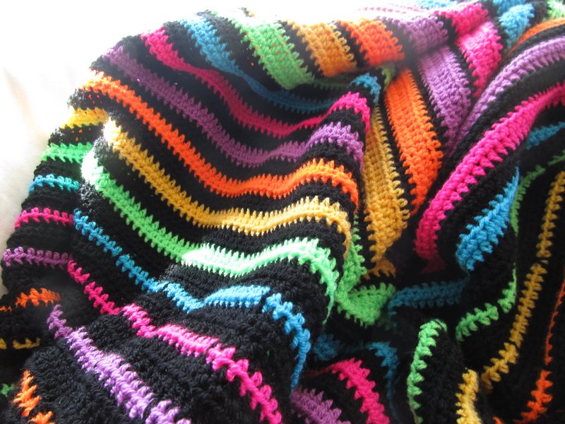 Neon Crochet Afghan Pattern Chocolate Dog Studio